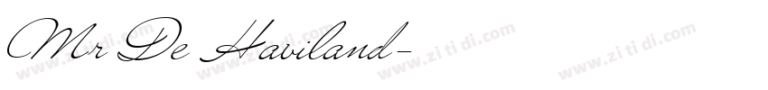 Mr De Haviland字体转换